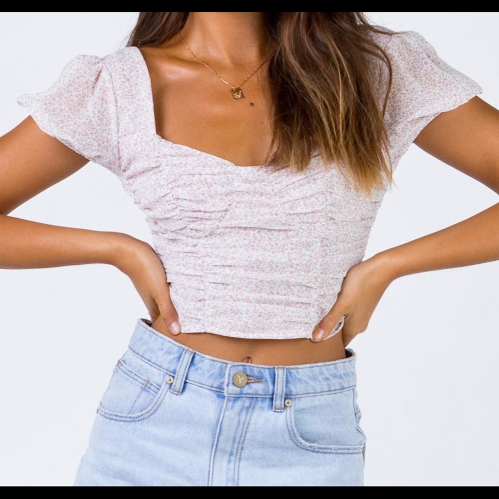 Princess Polly Tallulah Crop Top White